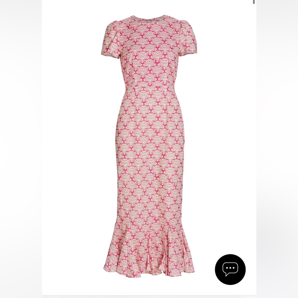 Rhode Lulani Lotus Print Midi Dress